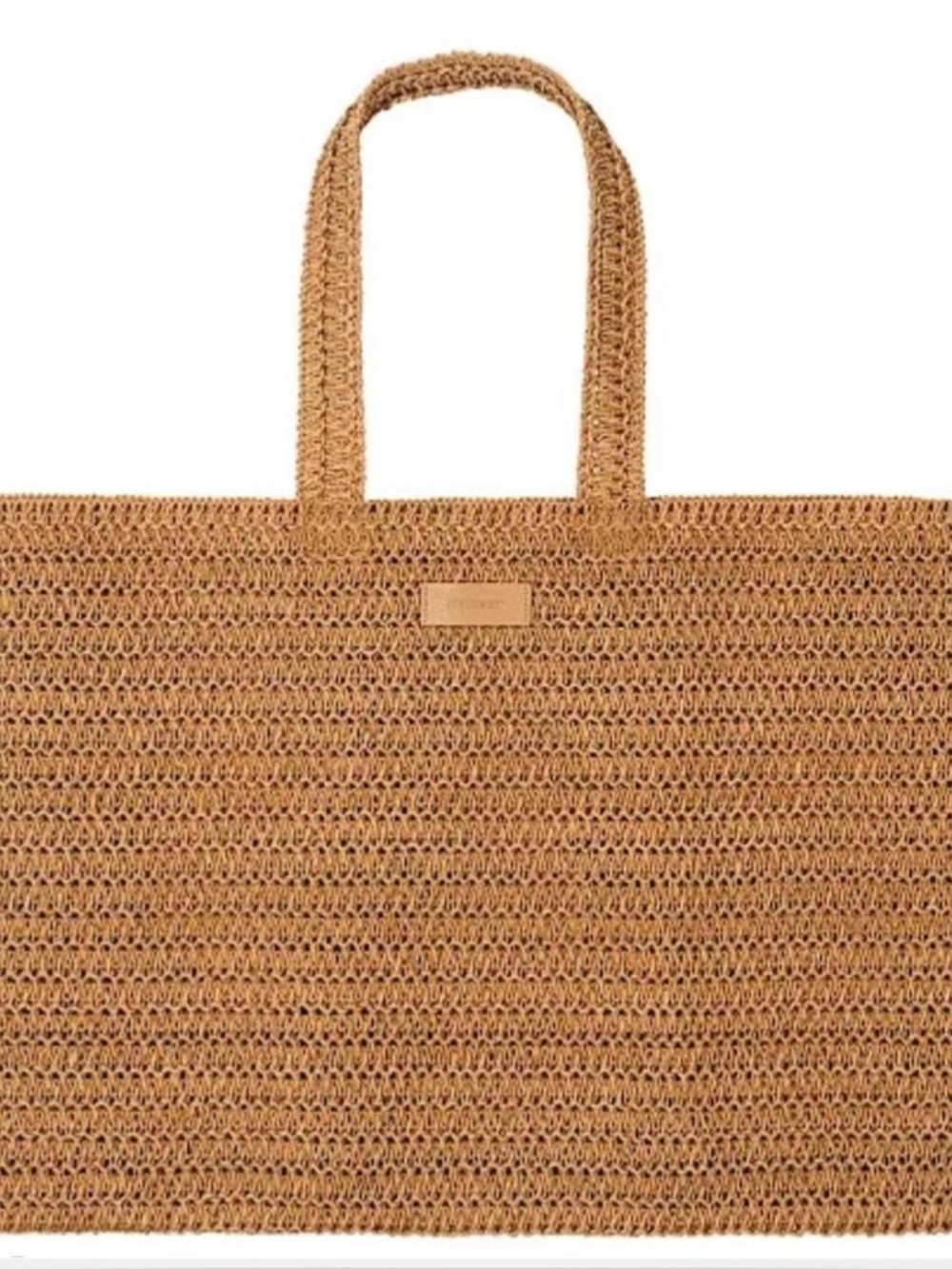 Burberry Tan Caramel Beige Raffia Large Tote Bag / Summer Beach Bag